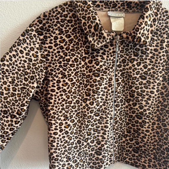y2k Cheetah print cropped zip up jacket - Picture 2 of 4